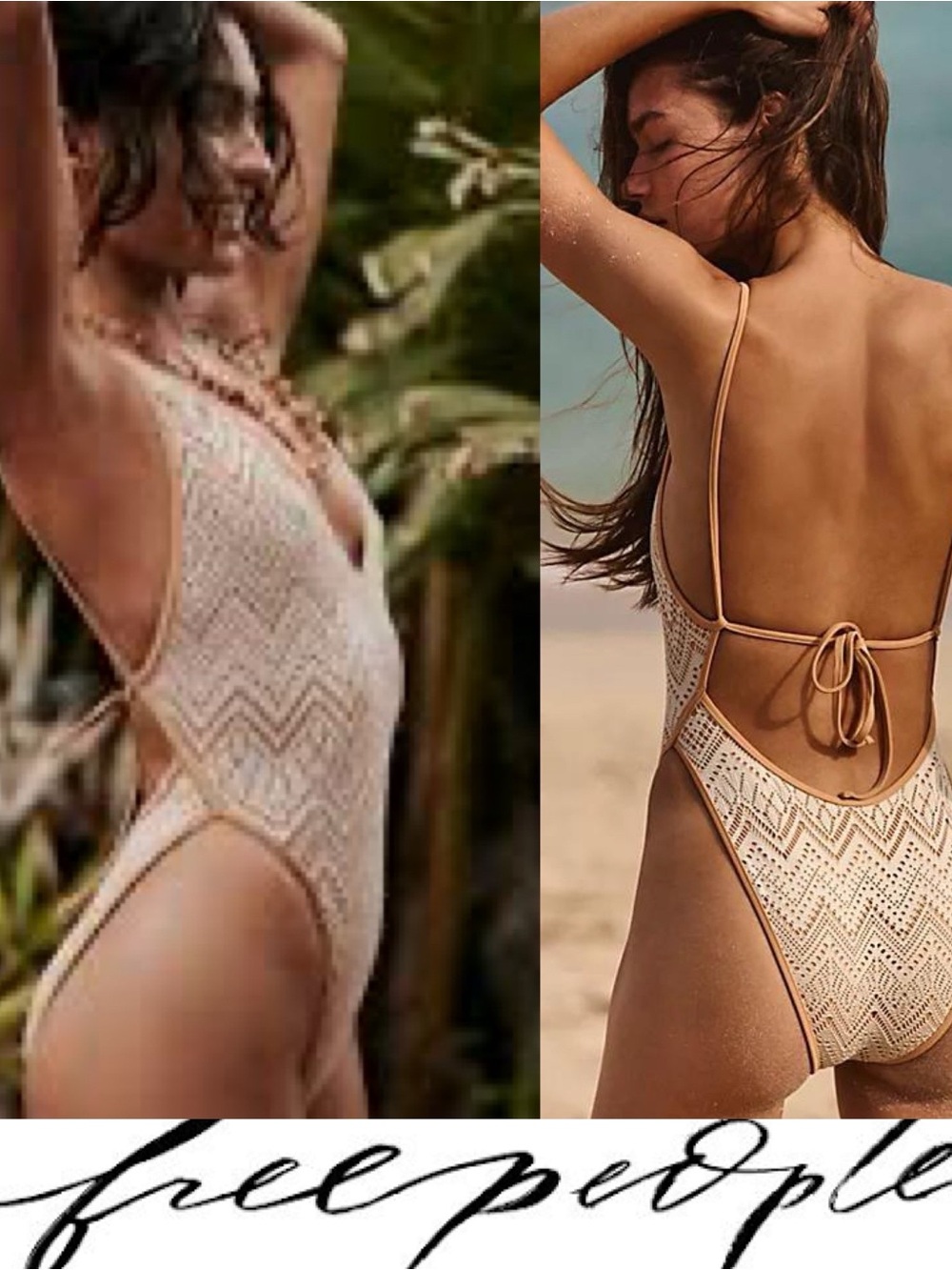Free People Amber Crochet One Piece❤️ NWOT